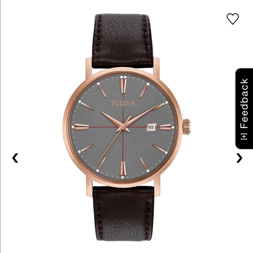 Bulova Aerojet Brown Leather Strap Watch